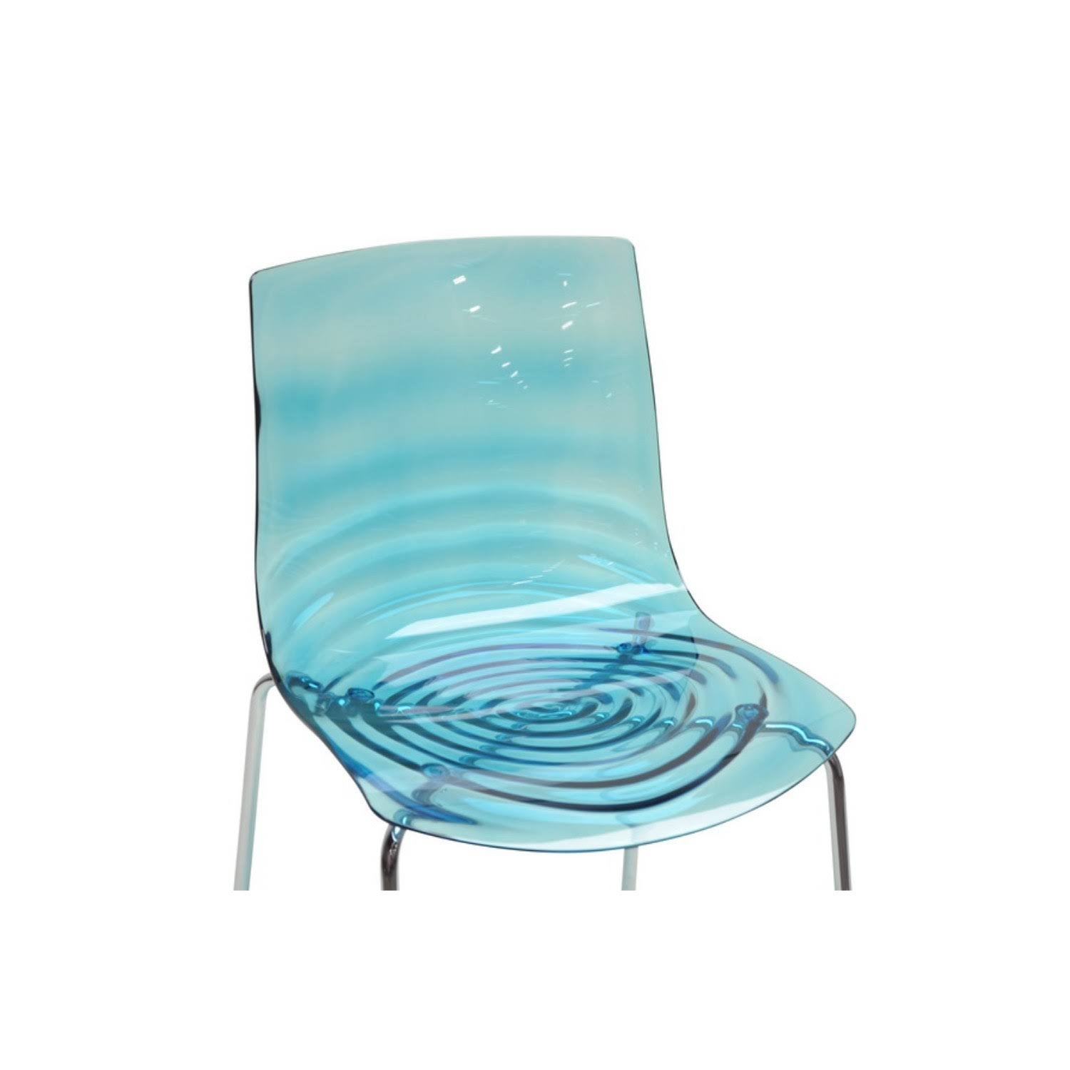 Blue Plastic Dining Chair (Set of 2) S595081