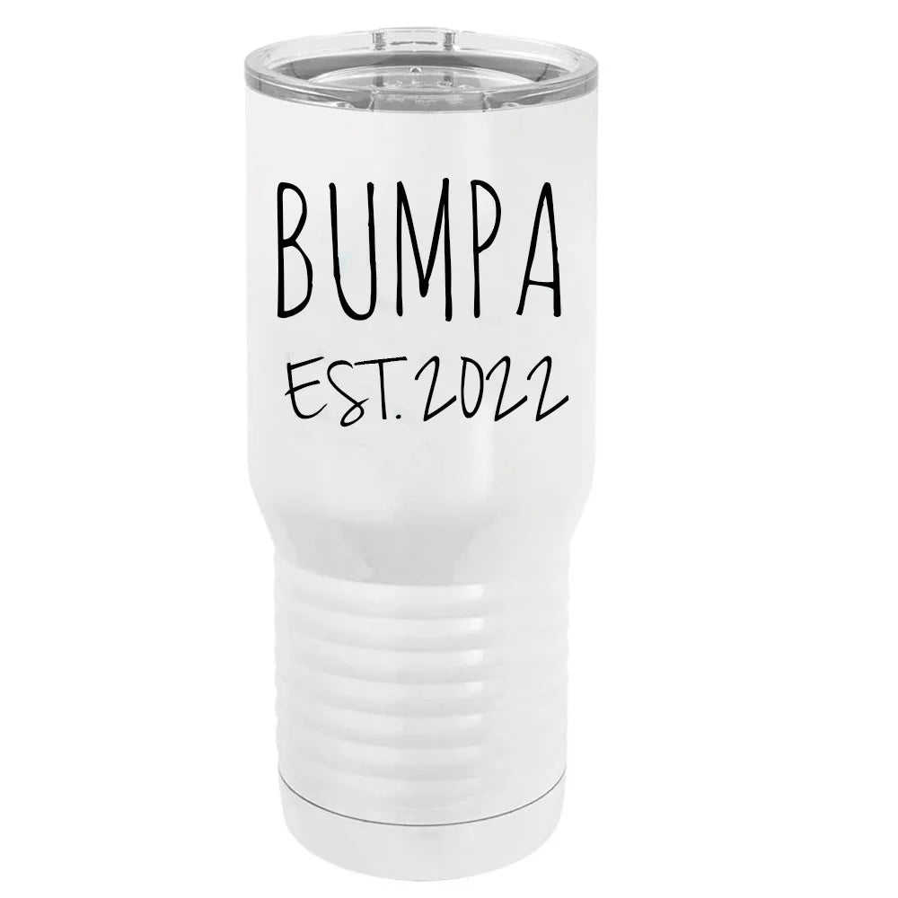 White 20 Oz Stainless Steel Insulated Travel Mug with Lid T193