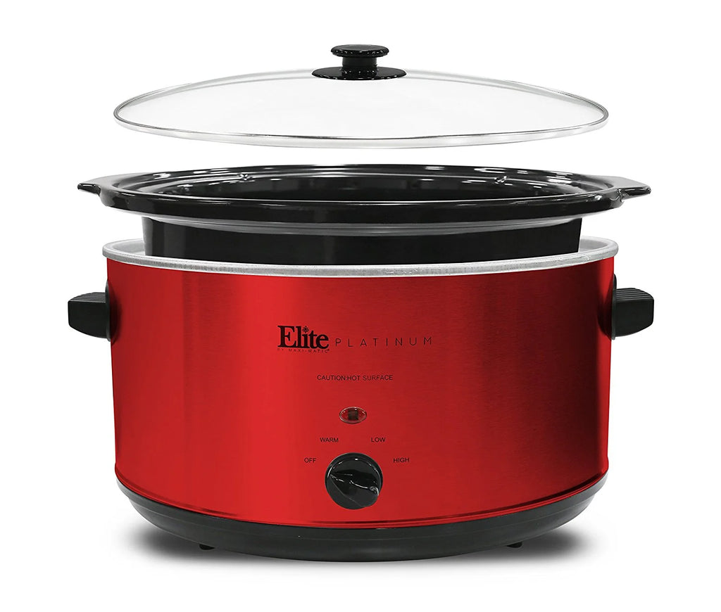 Red Stainless Steel 8.5 qt Slow Cooker B247964