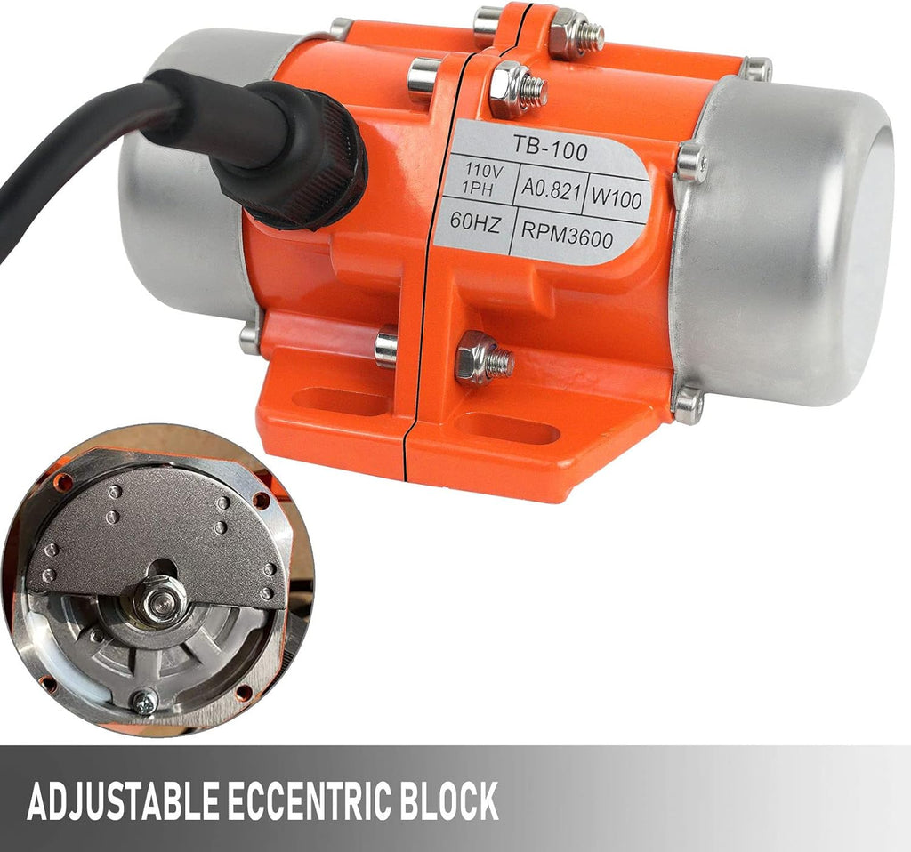 90W Single Phase Electric Vibrating Motor Aluminum Alloy Case AC 110V 3600rpm D23925