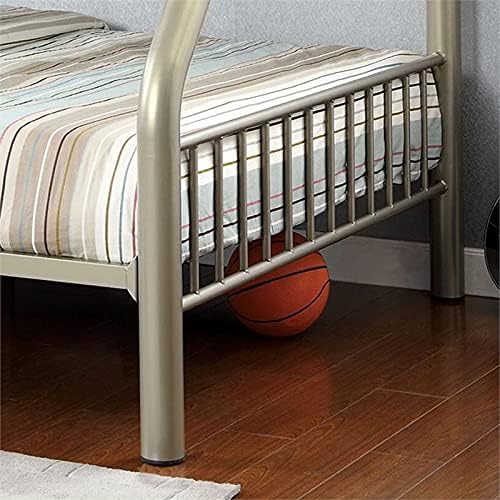 Metallic Gold Metal Twin Over Full Bunk Bed F163