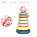7 Rings Baby Stacking & Nesting Toys Sensory Educational Montessori Baby Blocks I313121