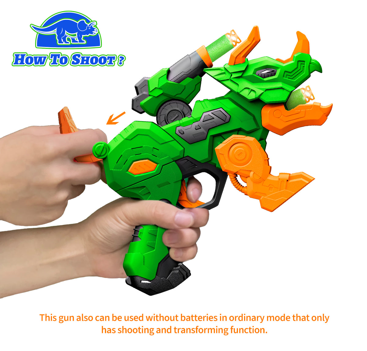 2 Pack Dinosaur Blasters Guns Toys X74276