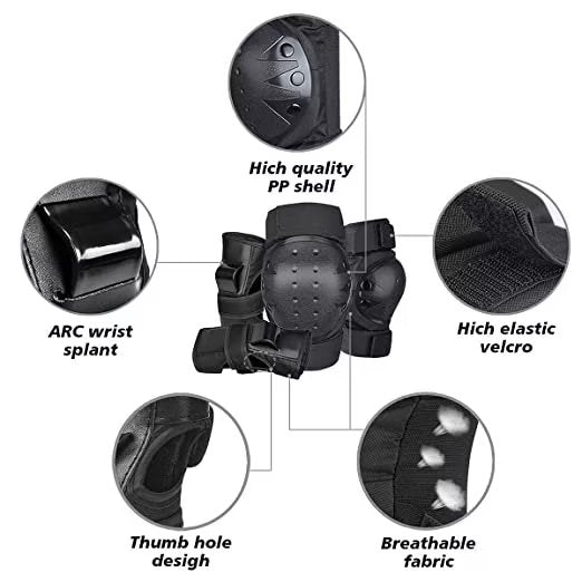 Blue Knee Pads for Skateboard Roller Skating Bicycle Scooter F4319