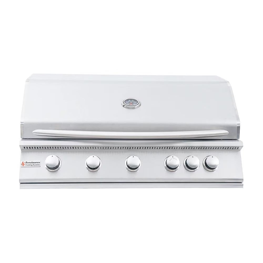 40-Inch 5-Burner Built-In Propane Gas Grill With Rear Infrared Burner Y98981
