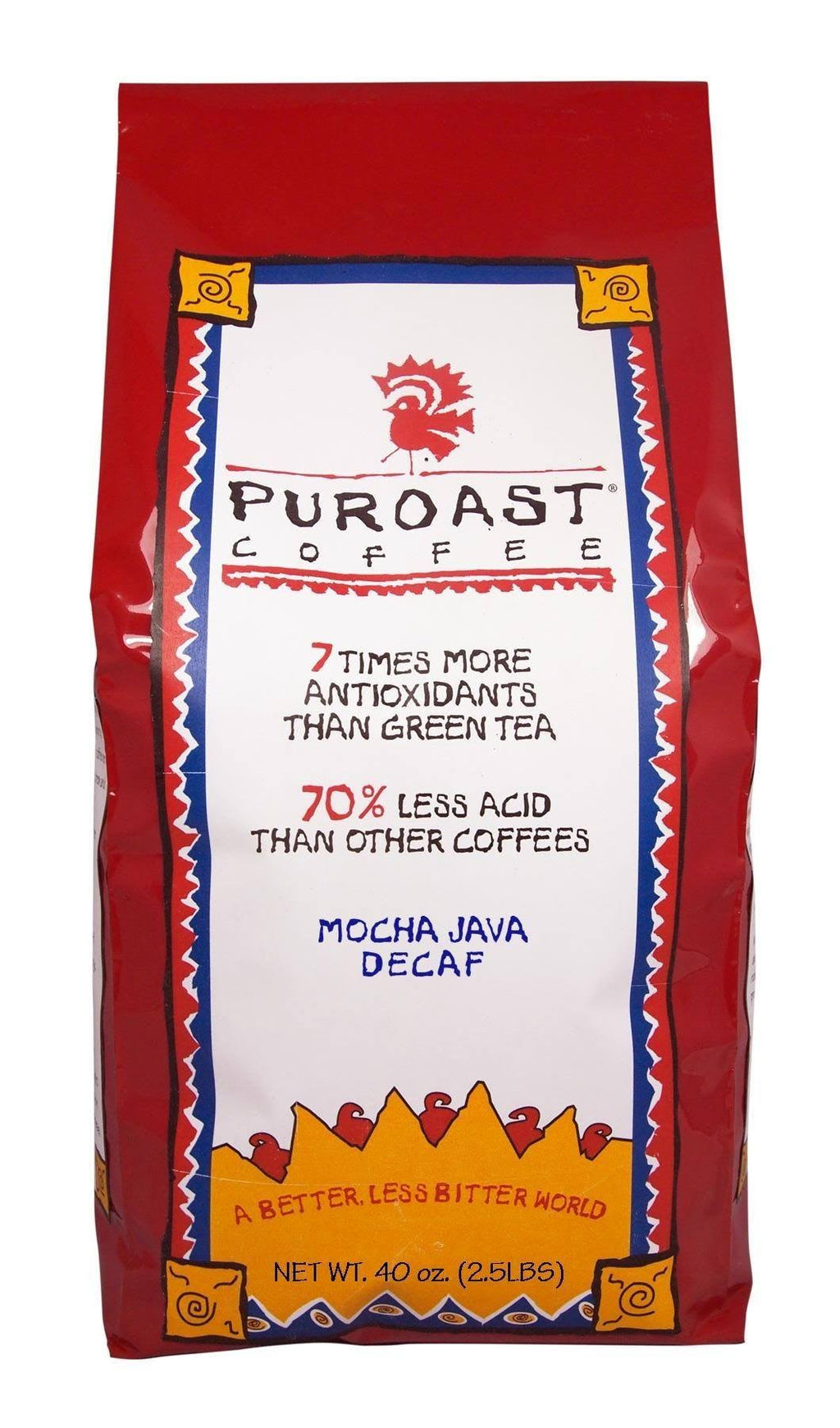 Low Acid Decaf Whole Bean Coffee, 2.5 Pound W8406