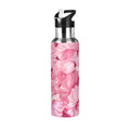 Pink Insulated Stainless Steel Water Bottle with Straw Lid 20 oz W4974