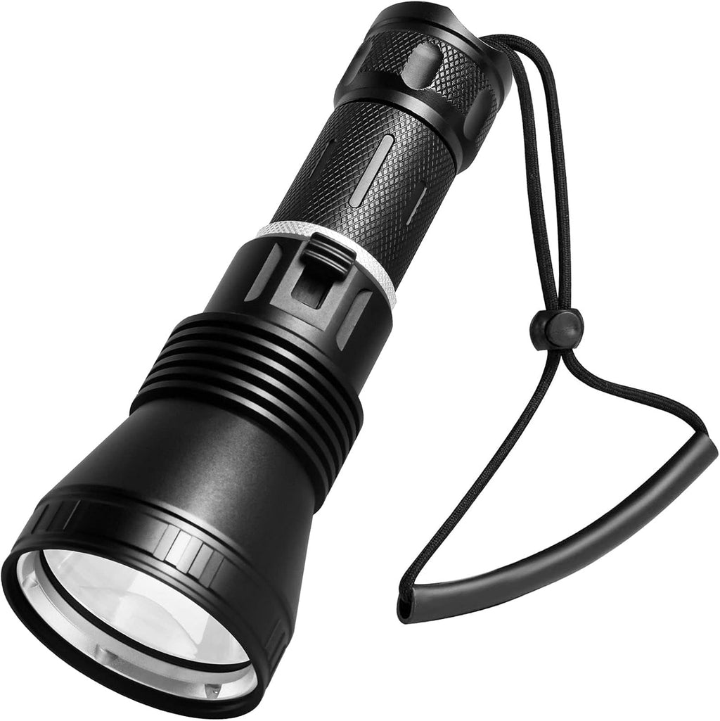 6000 Lumen Waterproof Rechargeable LED Diving Flashlight, Pack of 2 B965721