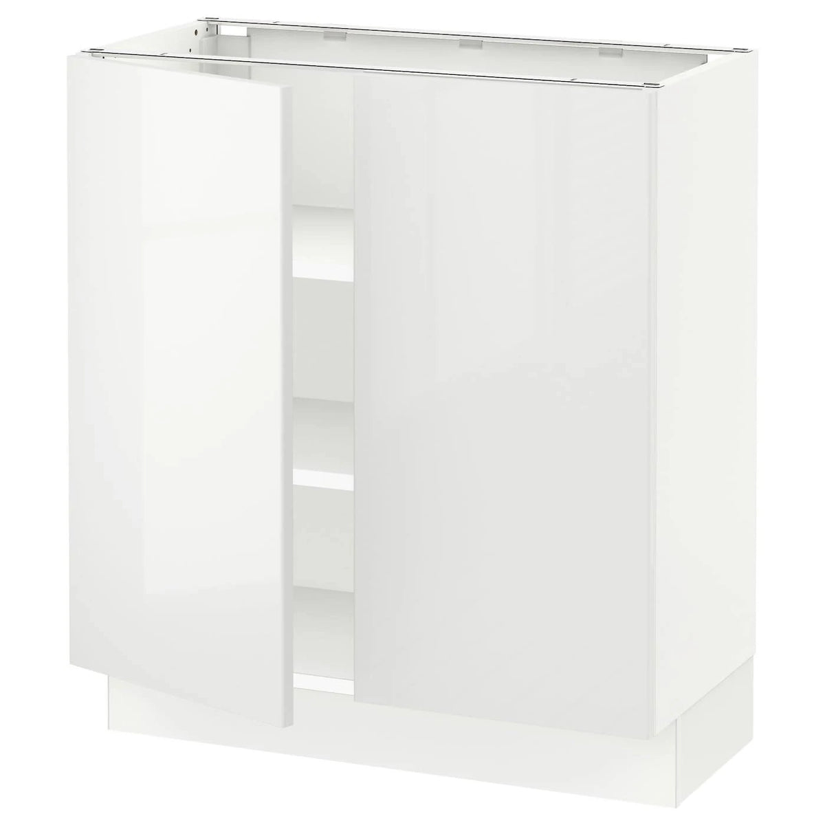 White Base Cabinet with Shelves and 2 Doors K138931