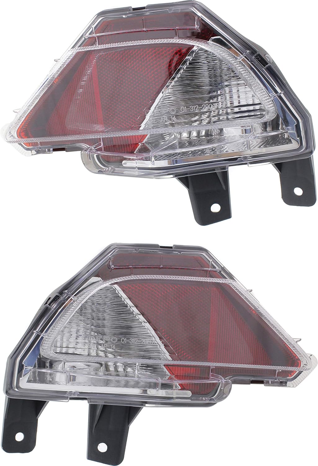 Tail Light Set of 2 Clear Red Lens Halogen H926513