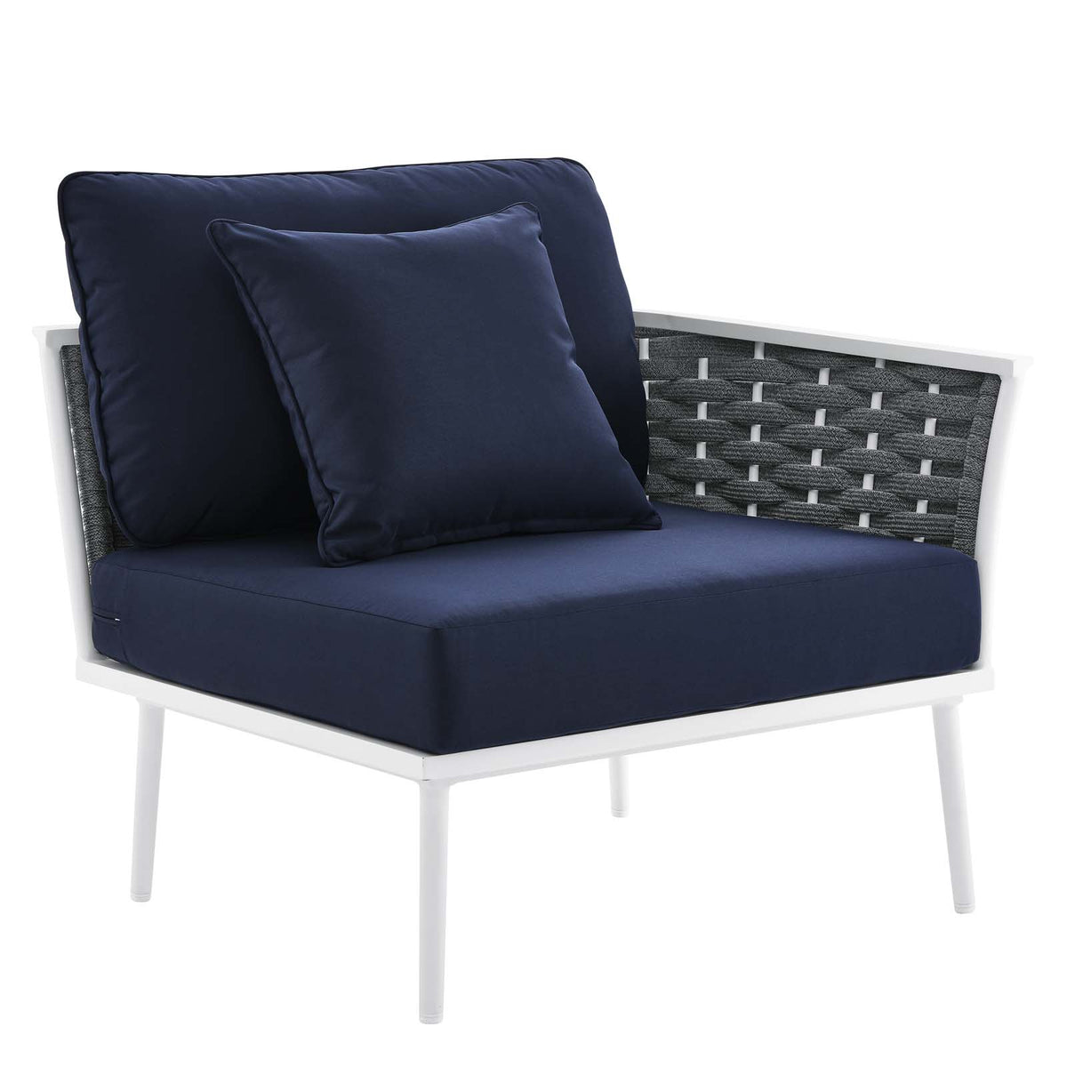 White Navy 9 Piece Aluminum Outdoor Sectional Sofa Set Y380