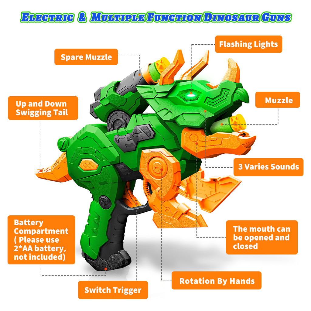 2 Pack Dinosaur Blasters Guns Toys X74276