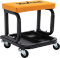 Rolling Garage Seat with Tool Tray Storage, 300 lbs Capacity, Pack of 2 E3909