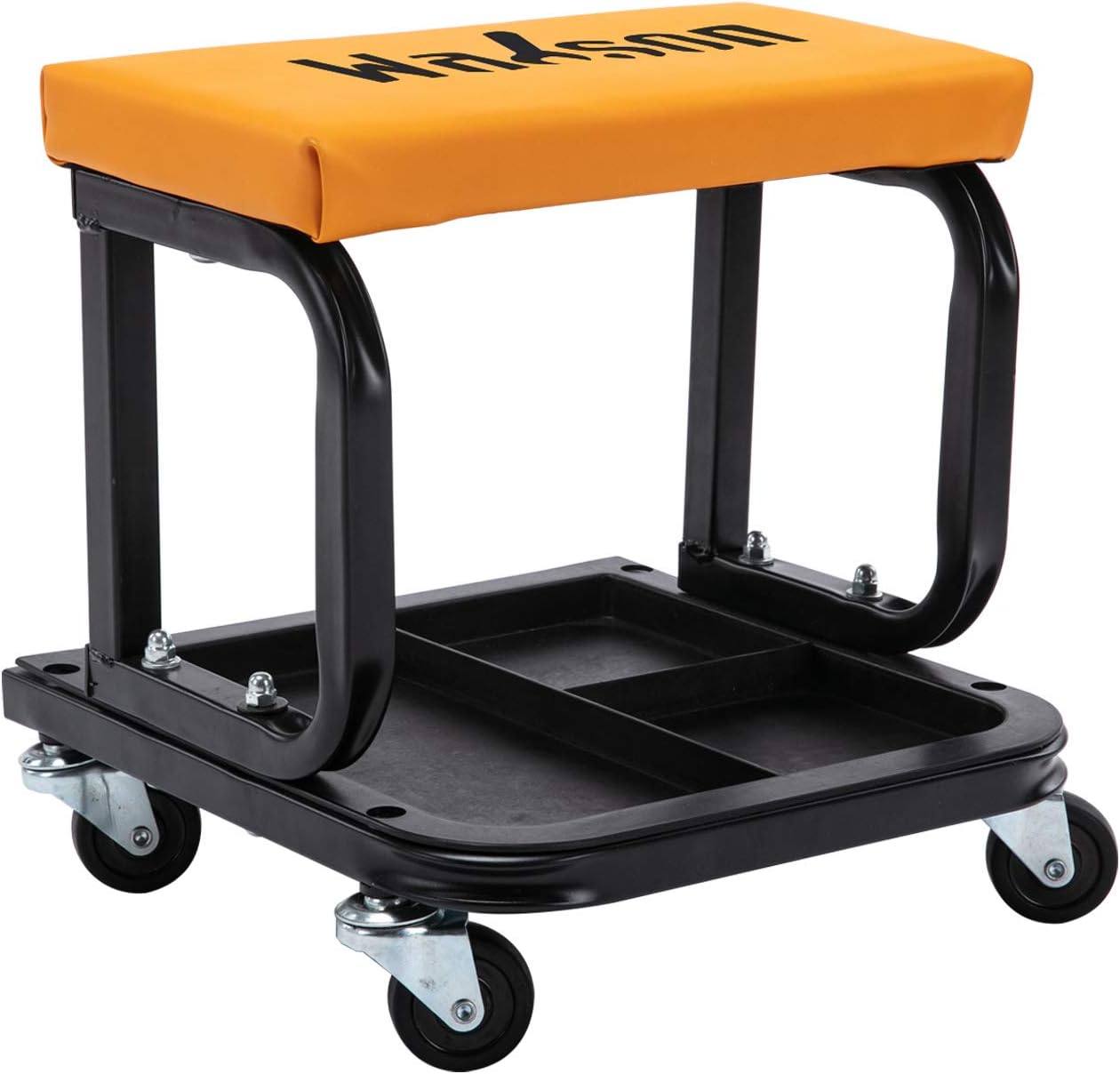 Rolling Garage Seat with Tool Tray Storage, 300 lbs Capacity, Pack of 2 E3909