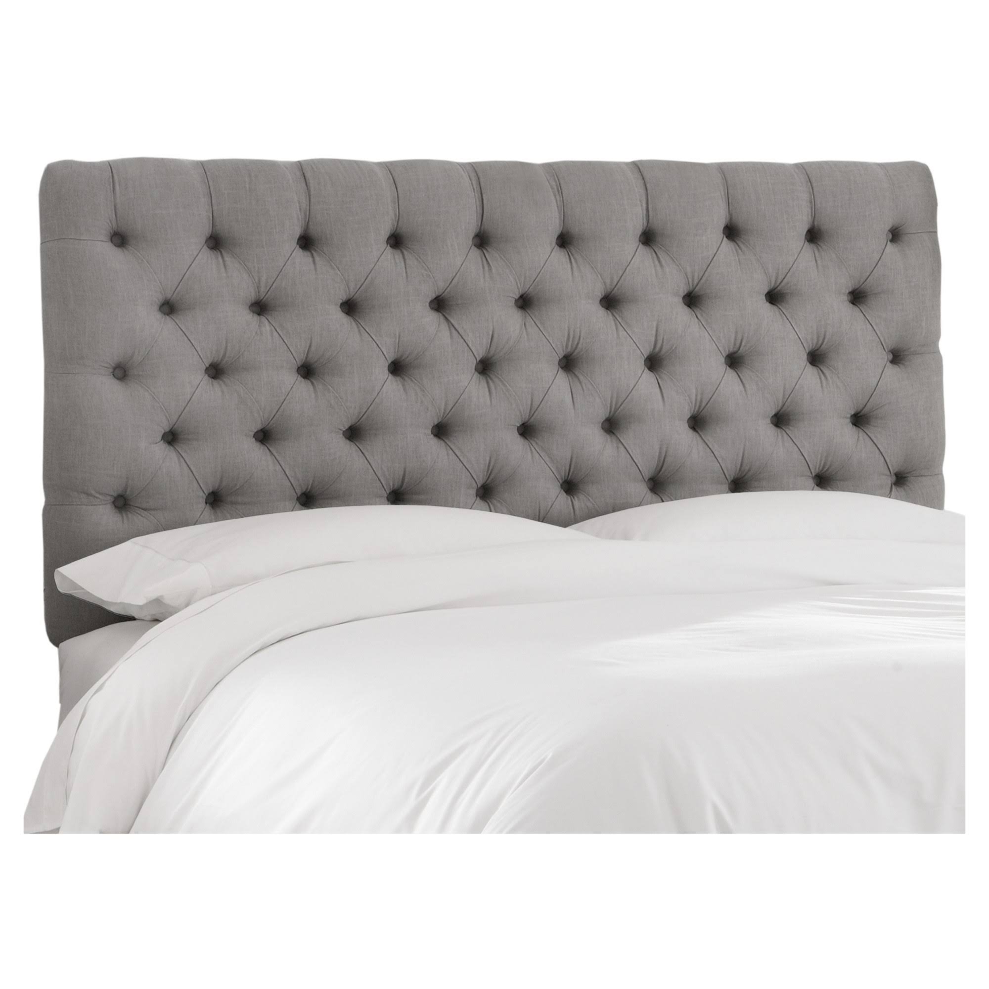 Gray Linen Tufted Headboard E209839