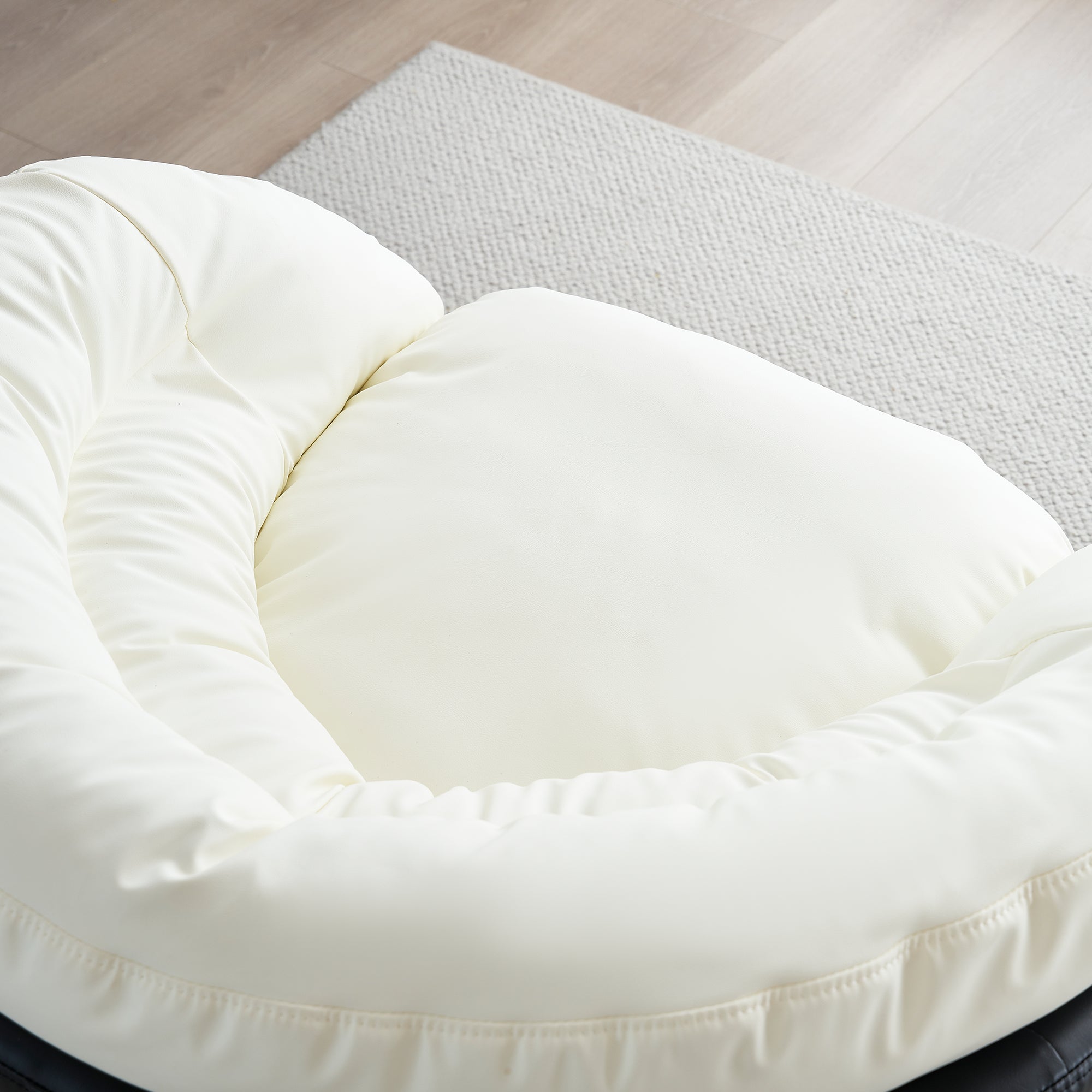 Two Tone Swivel Barrel Arm Chair W6077
