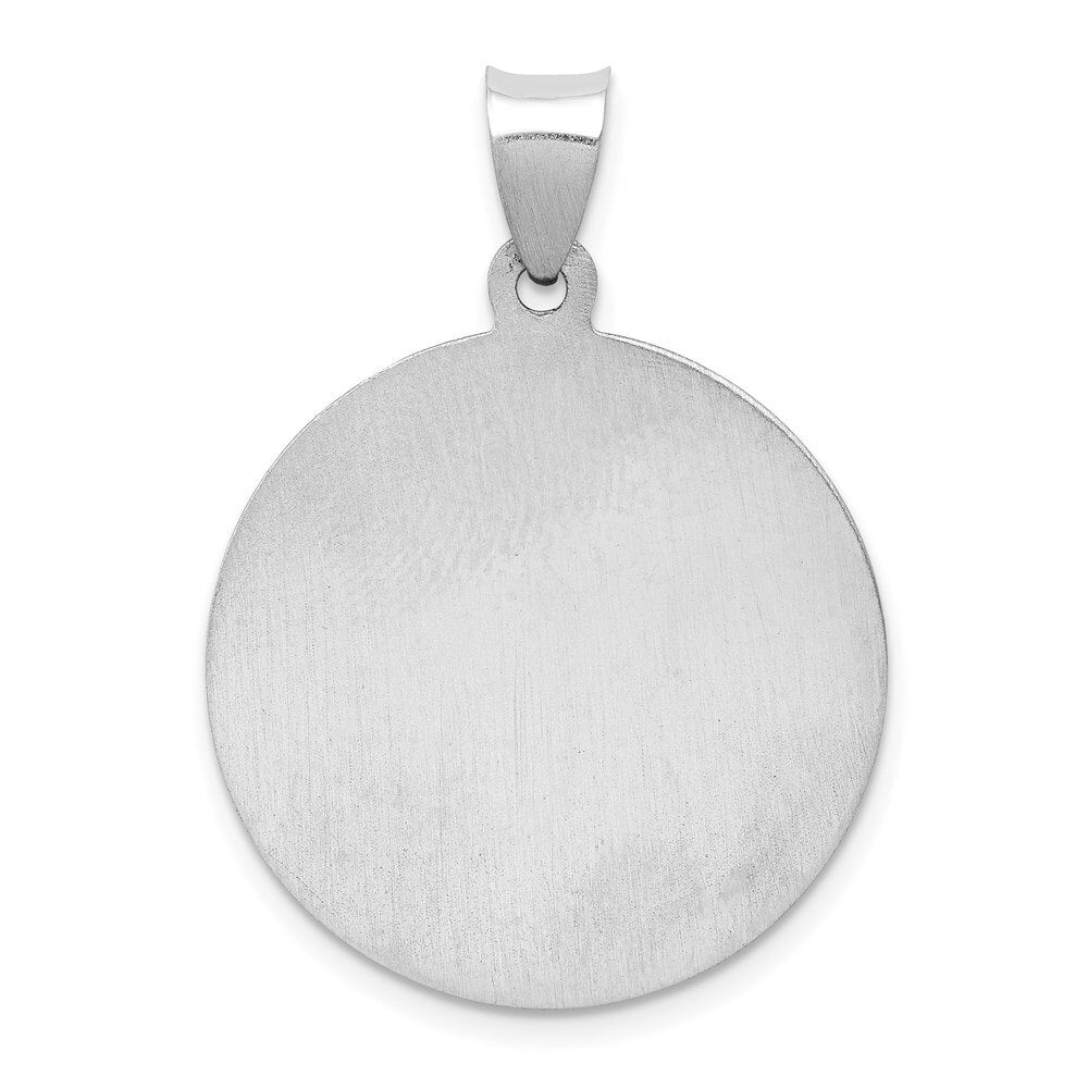 14k White Gold St. Michael Medal Pendant U616