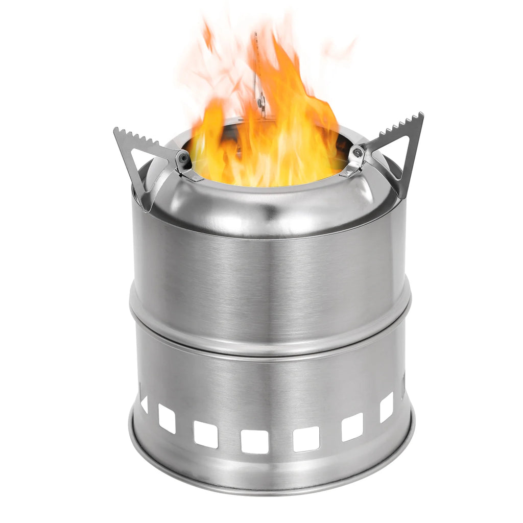 Portable Stainless Steel Wood Stove for Camping BBQ A9270