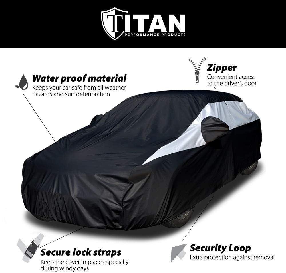 Jet Black Poly 210T Car Cover Pack of 2 W790