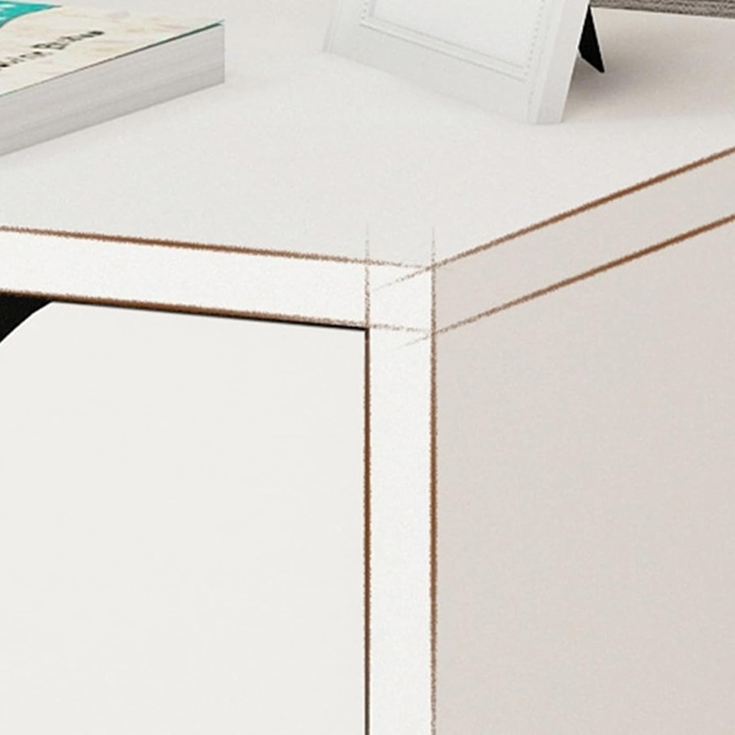 White 3 Drawer Wooden Nightstand X664658
