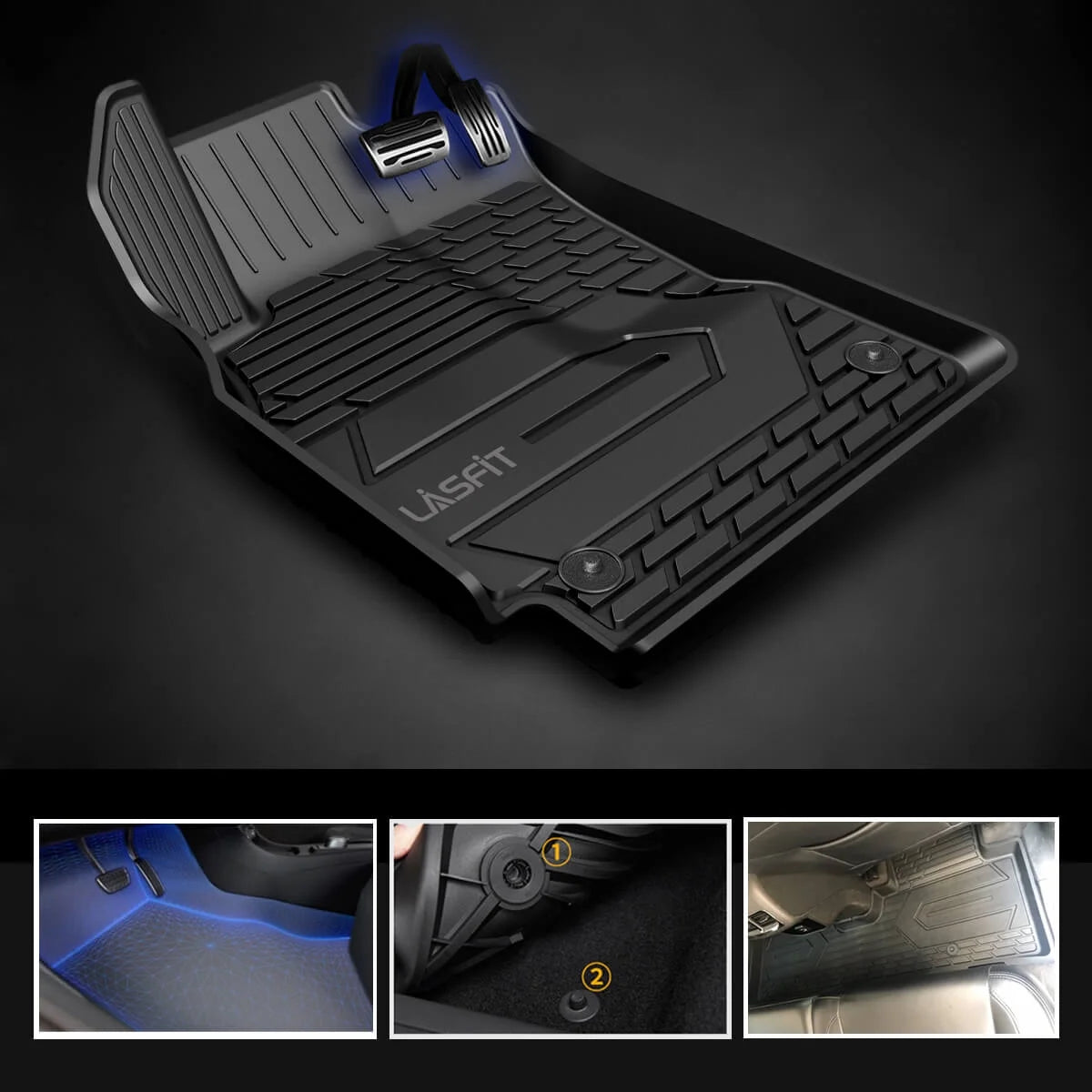 Black TPE Floor Liners for Toyota Camry F631