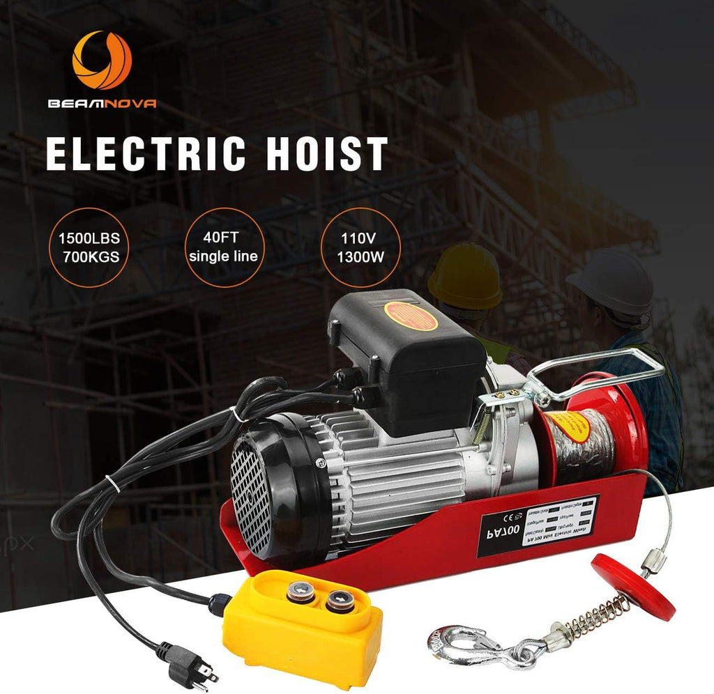 1500lb Electric Hoist Winch with Remote Control I108