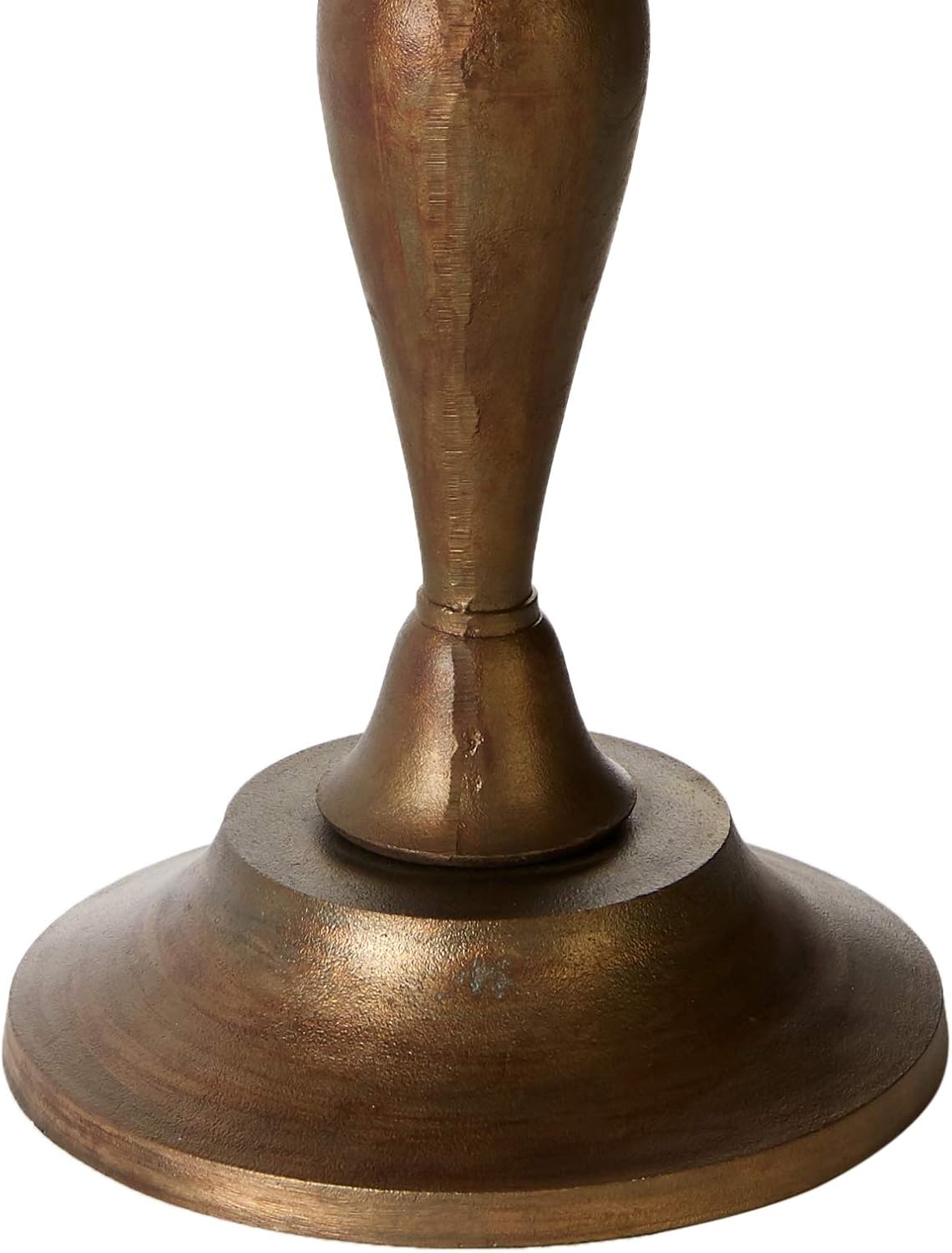 Antique Brass Finish Cast Metal Accent Side Table J39068