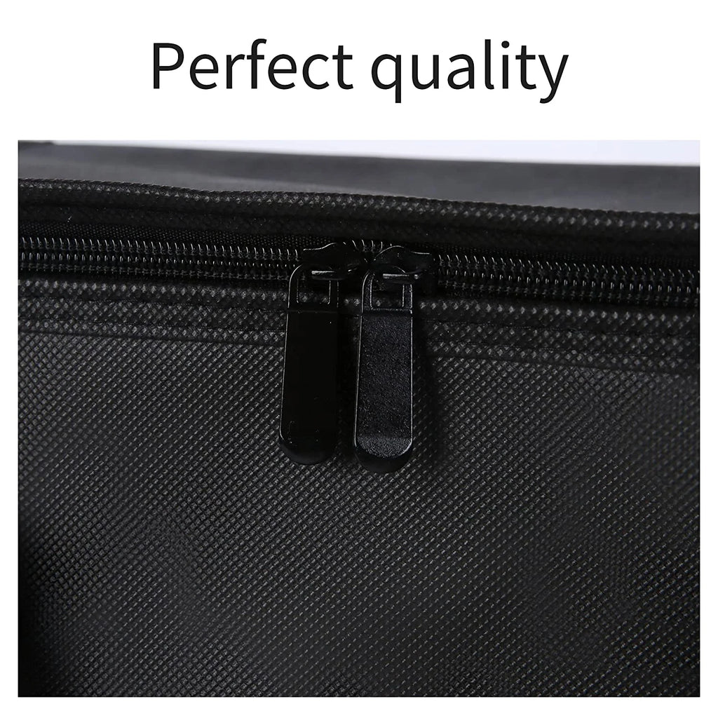 Black Insulated Grocery Tote Bag with Thermal Zipper S398