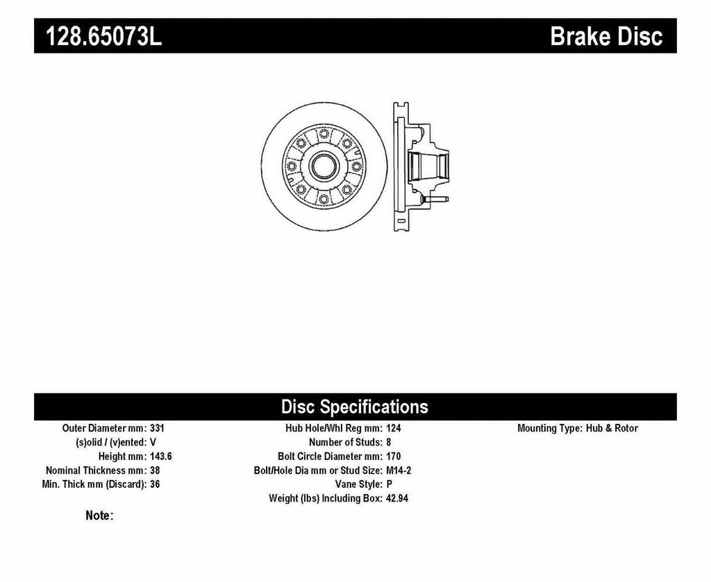 Drilled Sport Brake Rotor M38743