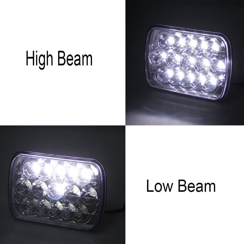 4X6" LED Headlights Sealed Beam Replacement Pack of 2 R465