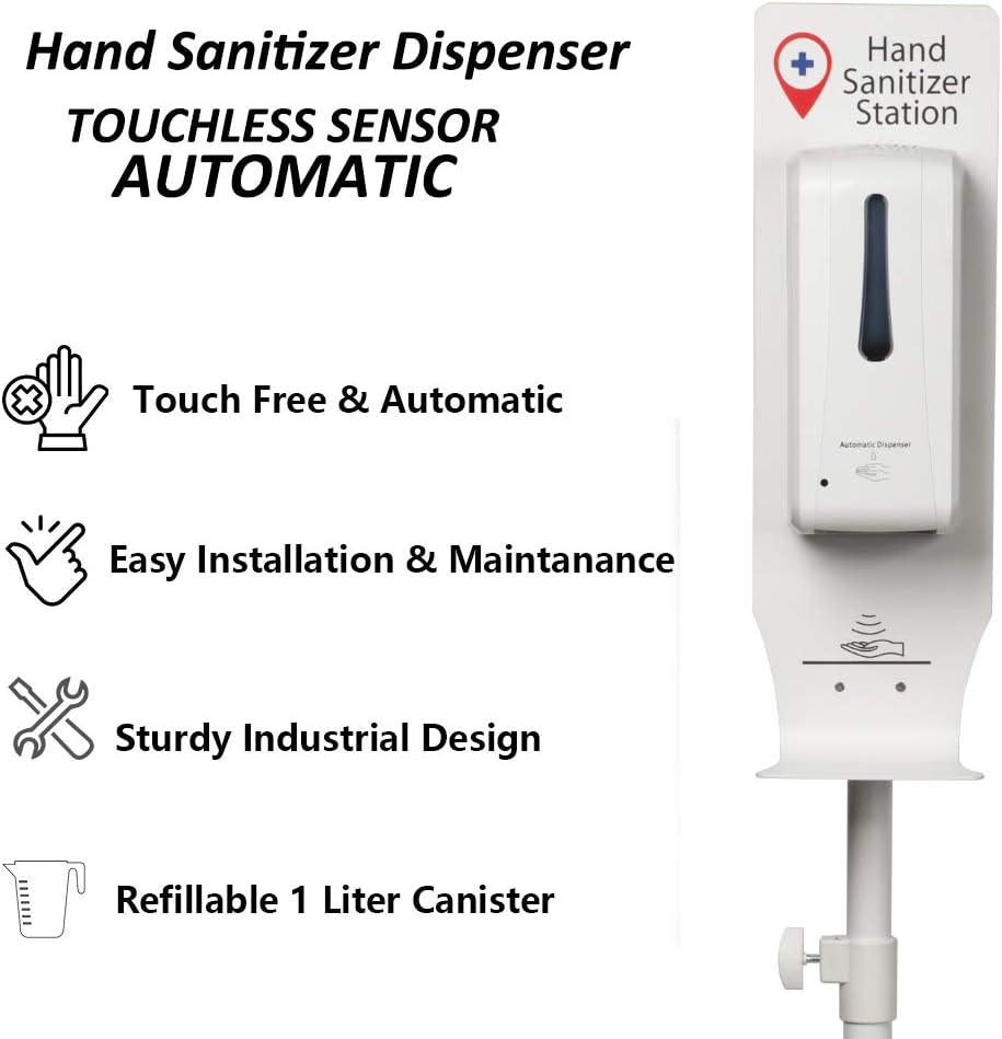 Pack of 2 Automatic Sanitizer Dispenser with Metal Stand W170274