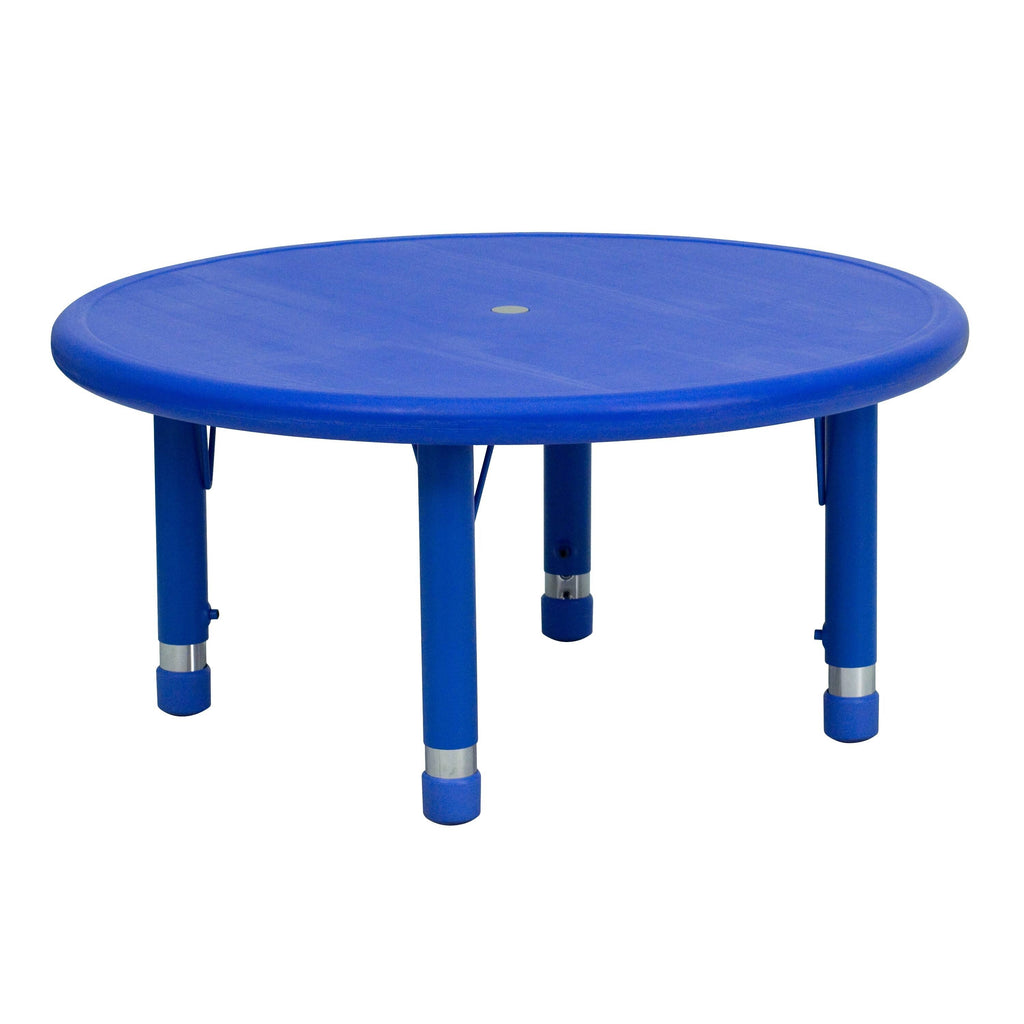 33 inch Round Plastic Height Adjustable Activity Table K89897