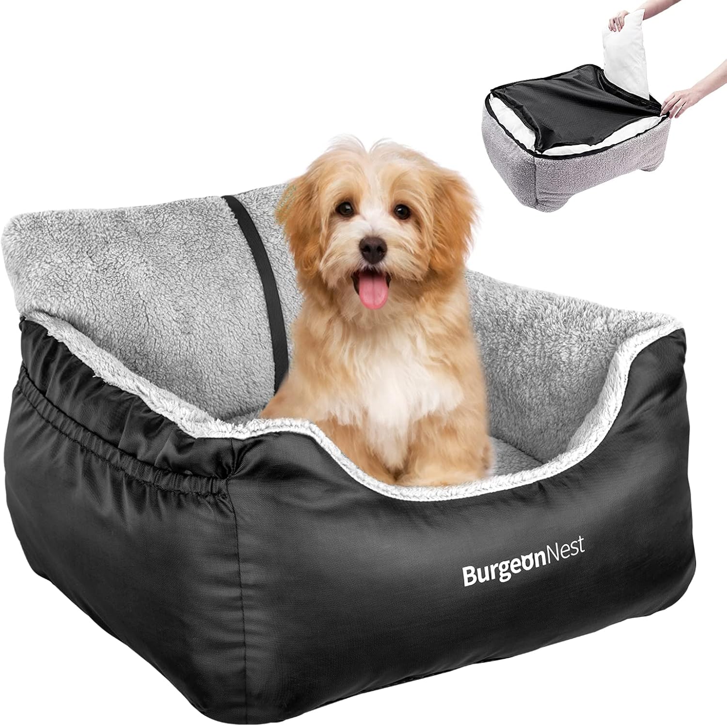Dog Car Seat Pack of 2 with Storage Pockets and Clip-On Leash Z179