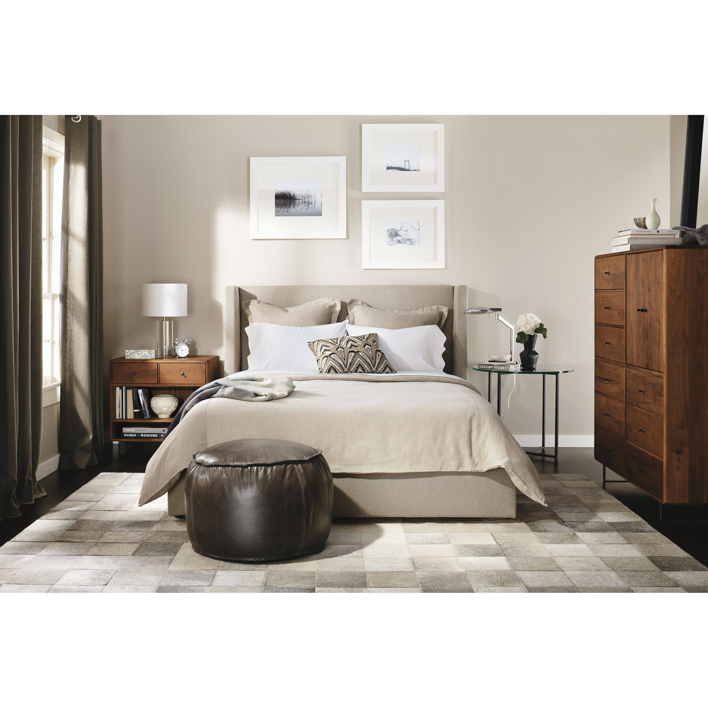 Round End Table with Smoke Tempered Glass Top S9040