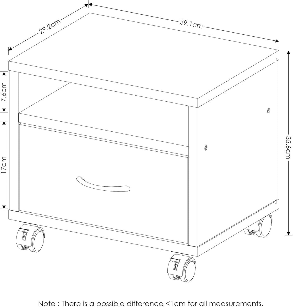 Utility Cart with Casters, Espresso P166
