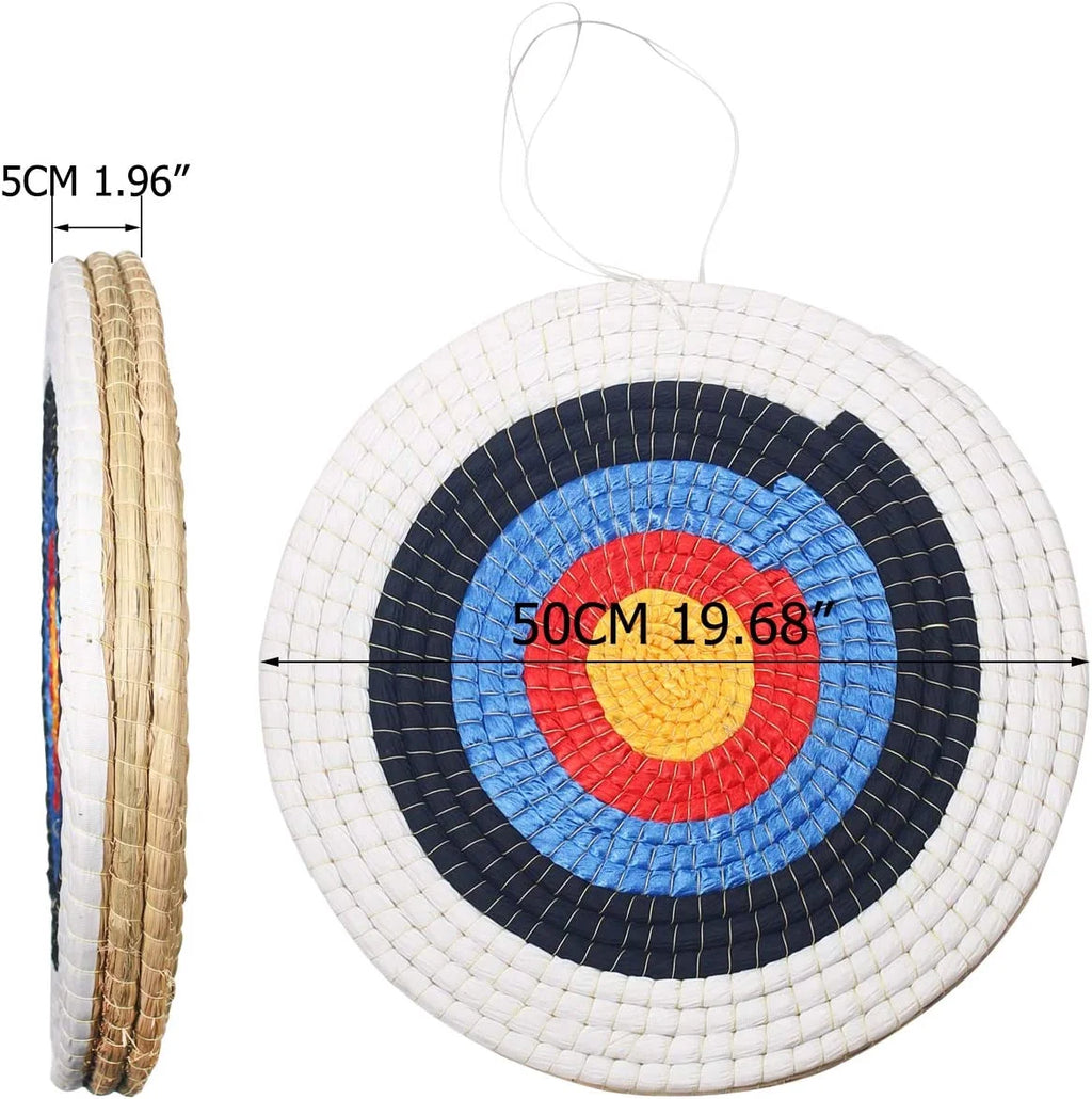 Traditional Solid Straw Round Archery Target Face with 5 Paper Target Face M5379