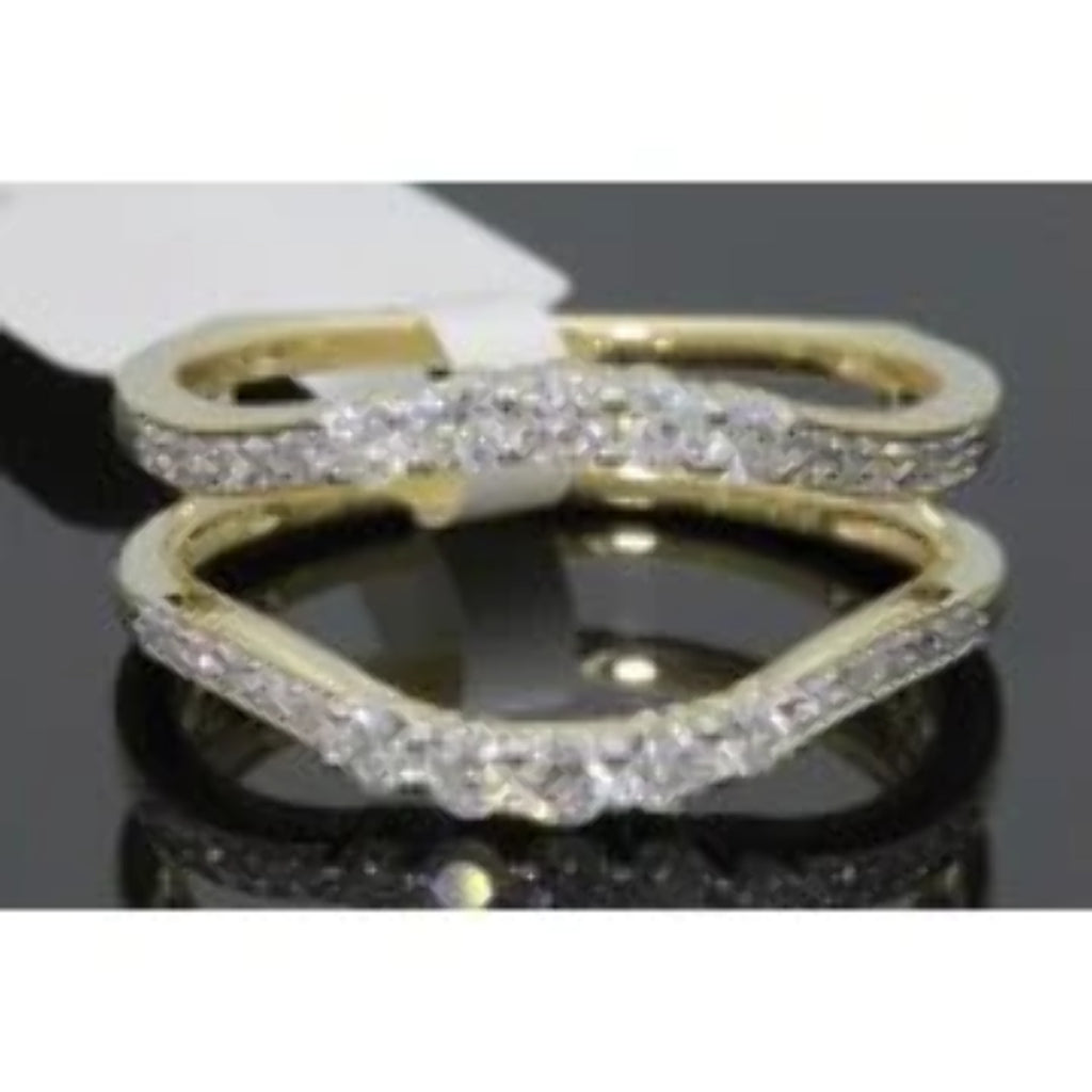 10K White Gold Diamond Engagement Ring Bridal Set G515