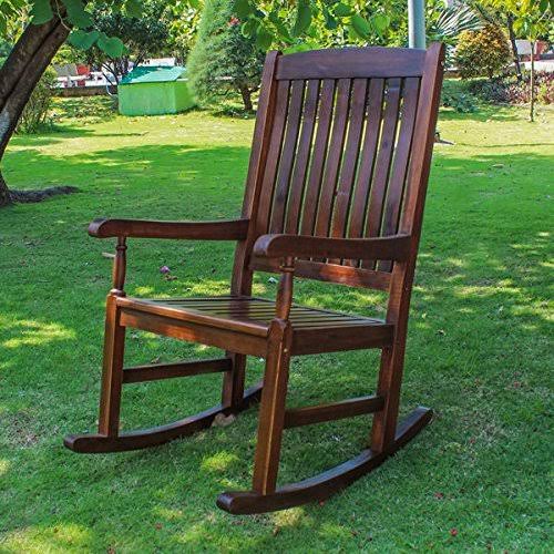 Solid Acacia Wood Porch Rocking Chair V540