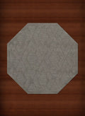 Silver Diamond Lines 8' x 8' Octagon Area Rug V76823