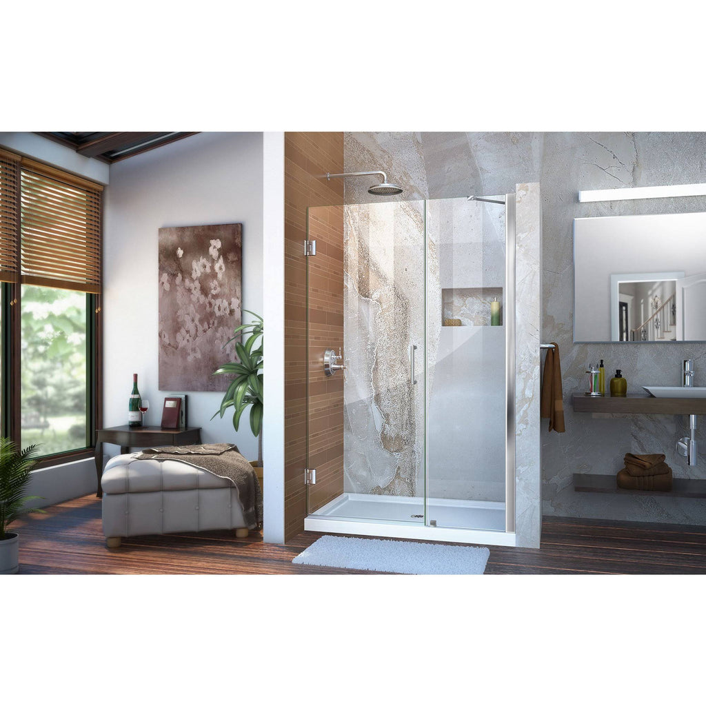 Hinged Frameless Shower Door Chrome D5549