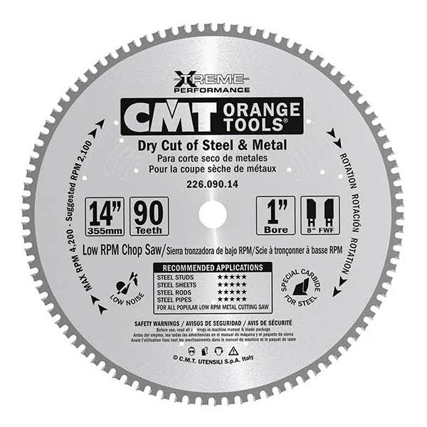 10x22 x 60 Teeth Dry Cut Steel Saw Blade U87460
