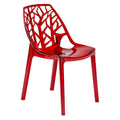 Transparent Red Dining Chair, Set of 2 K95282