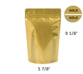 Gold Metallized Mylar Zipper Pouch 500 Count O388