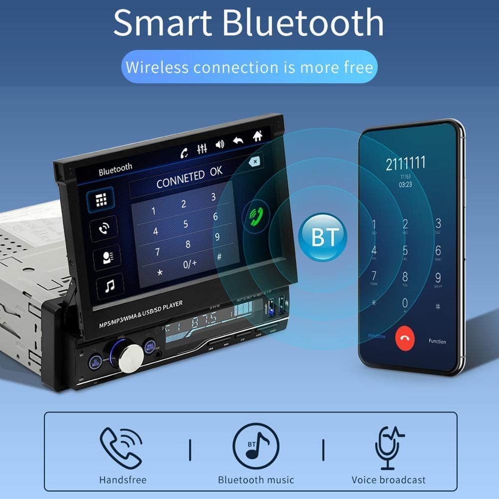 Single Din 7 inch Bluetooth Car Stereo with Rearview Camera M658
