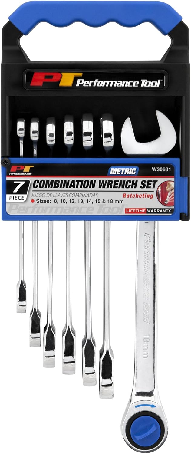 12pc SAE Ratcheting Wrench Set, Drop Forged Chrome Vanadium Steel I477574