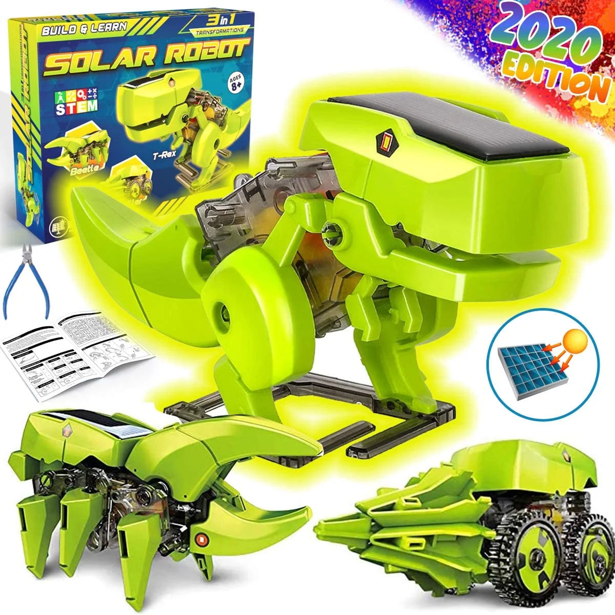 Solar Robot Kit 3-in-1 STEM Projects Robot Kit E17265