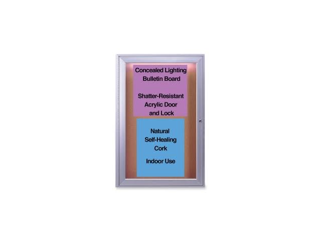 Enclosed Bulletin Board 3& H x 2& W L18671