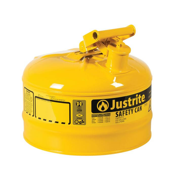Green Type I Steel Safety Can, 2.5 Gallon D196325