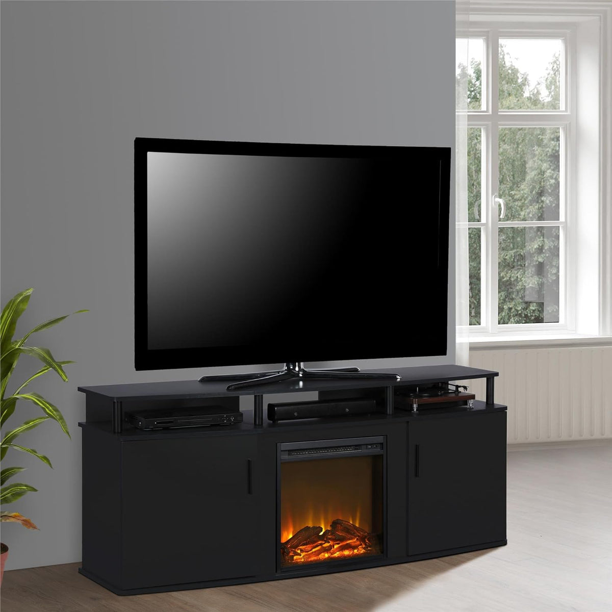Gray Electric Fireplace TV Console H935515