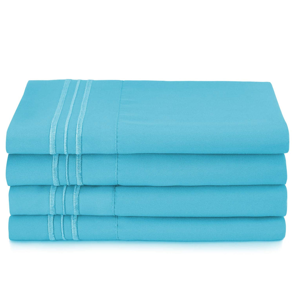 6 Piece California King Microfiber Bed Sheet Set with Extra Pillowcases O895588